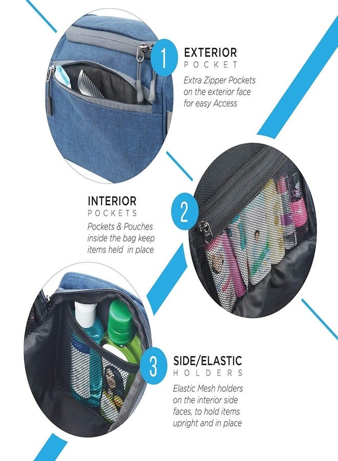 إيّو إيسيز حقيبة تنظيم السفر من إيوس، منظم أدوات النظافة الشخصية المحمول للسفر والتخييم، منظم الأمتعة للسفر، منظم تخزين الحمام، حامل أدوات النظافة الشخصية لسطح الطاولة - Image 4